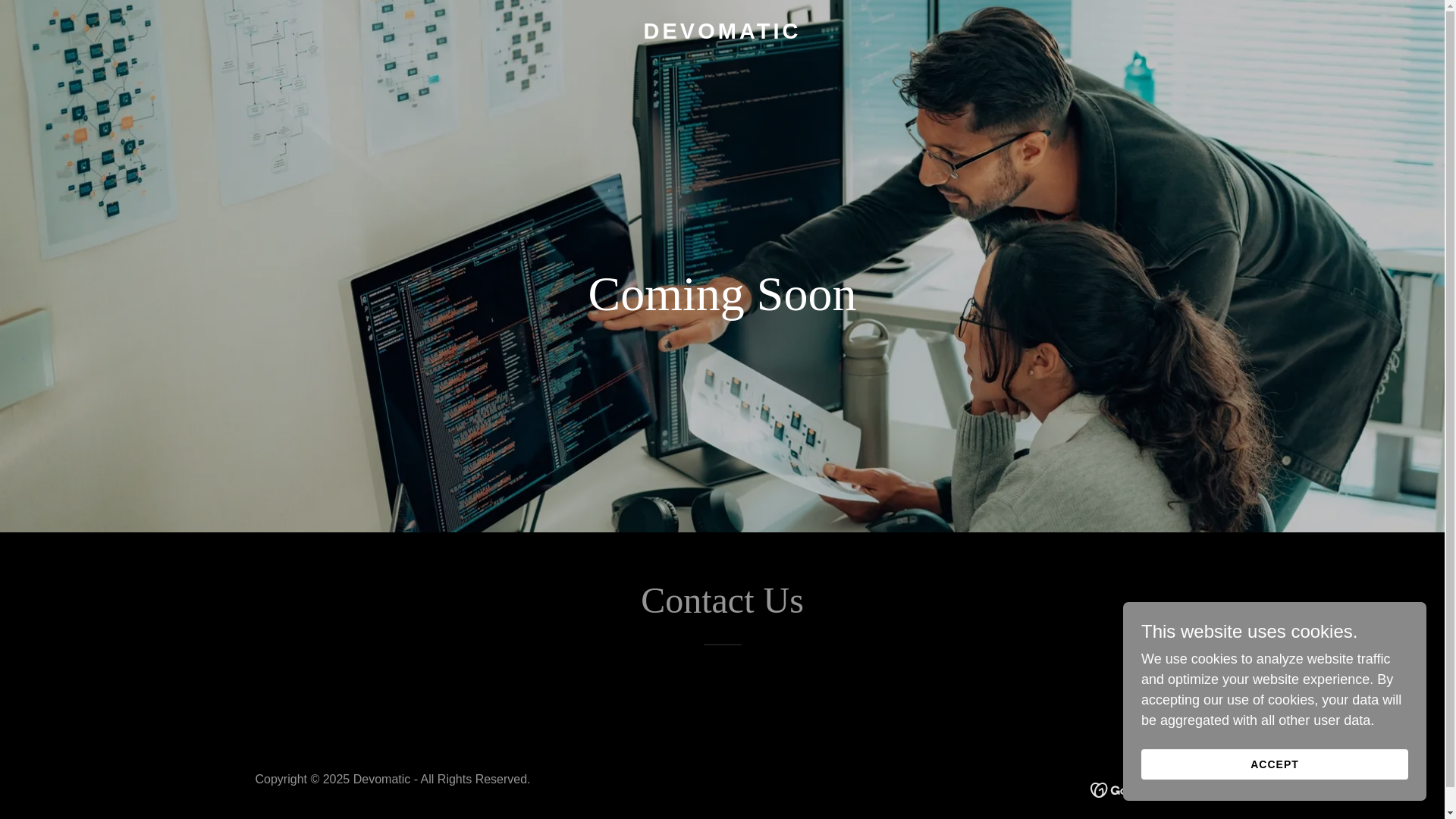 website screenshot of https://devomatic.in/