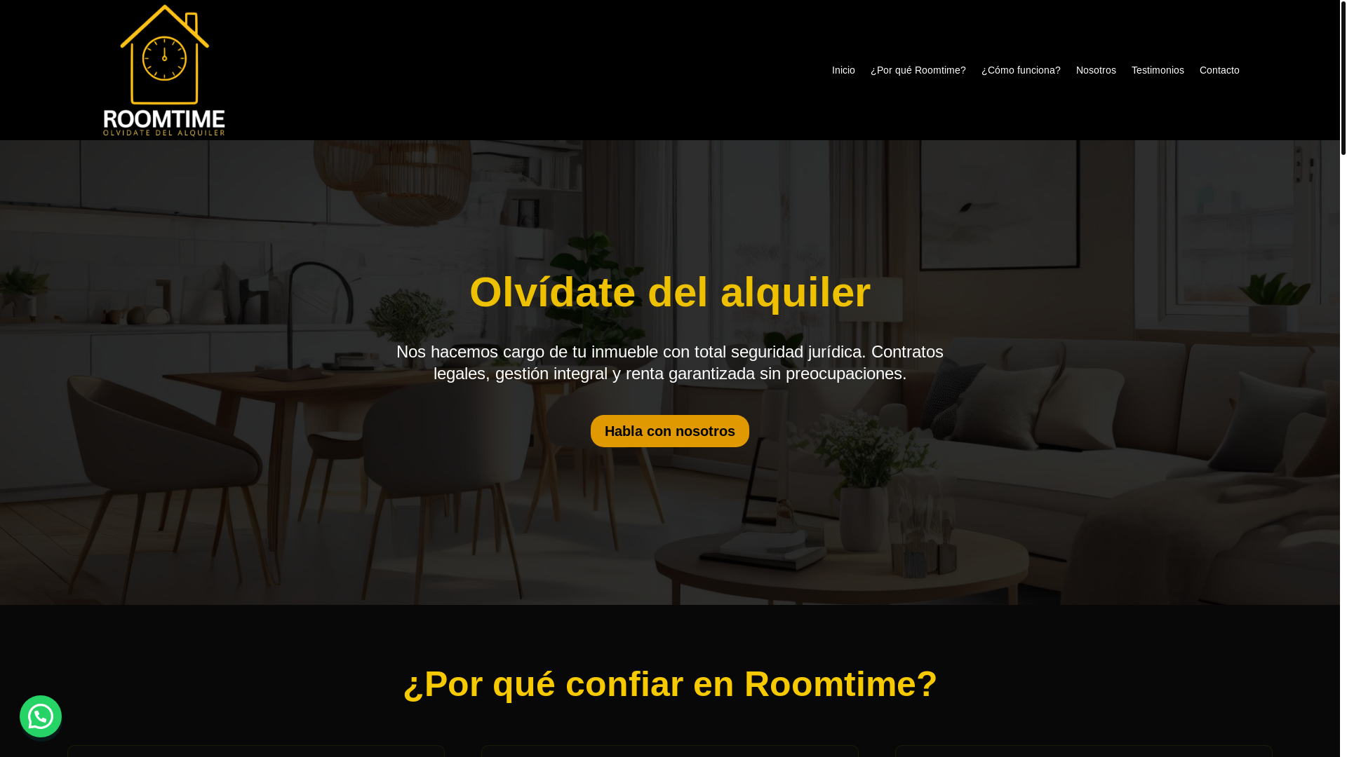 website screenshot of https://roomtime.es/