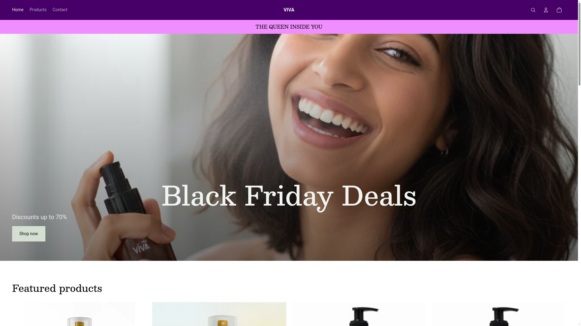 website screenshot of https://vivaeg.shop/