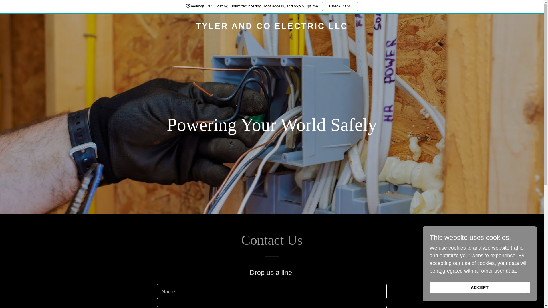 website screenshot of https://tylerandcoelectric.com/
