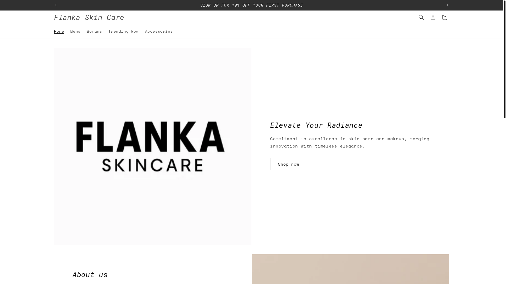website screenshot of https://flankaskincare.com/