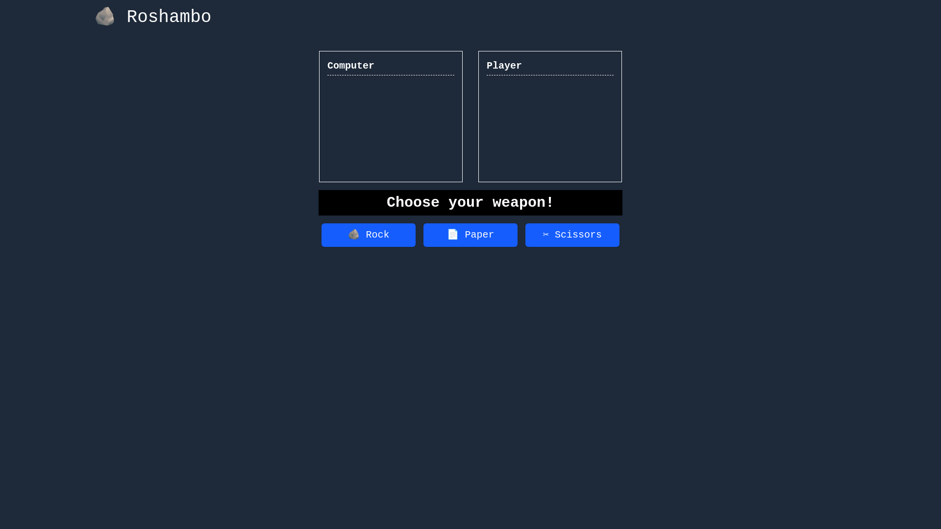 website screenshot of https://roshambo.pages.dev/