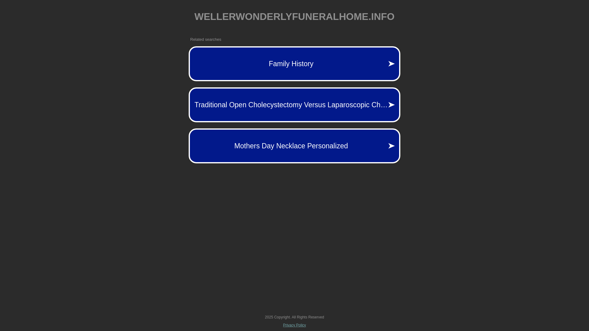 website screenshot of https://wellerwonderlyfuneralhome.info/