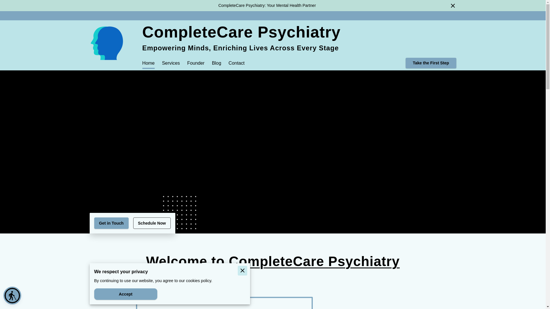 website screenshot of https://completecare-psychiatry.com/