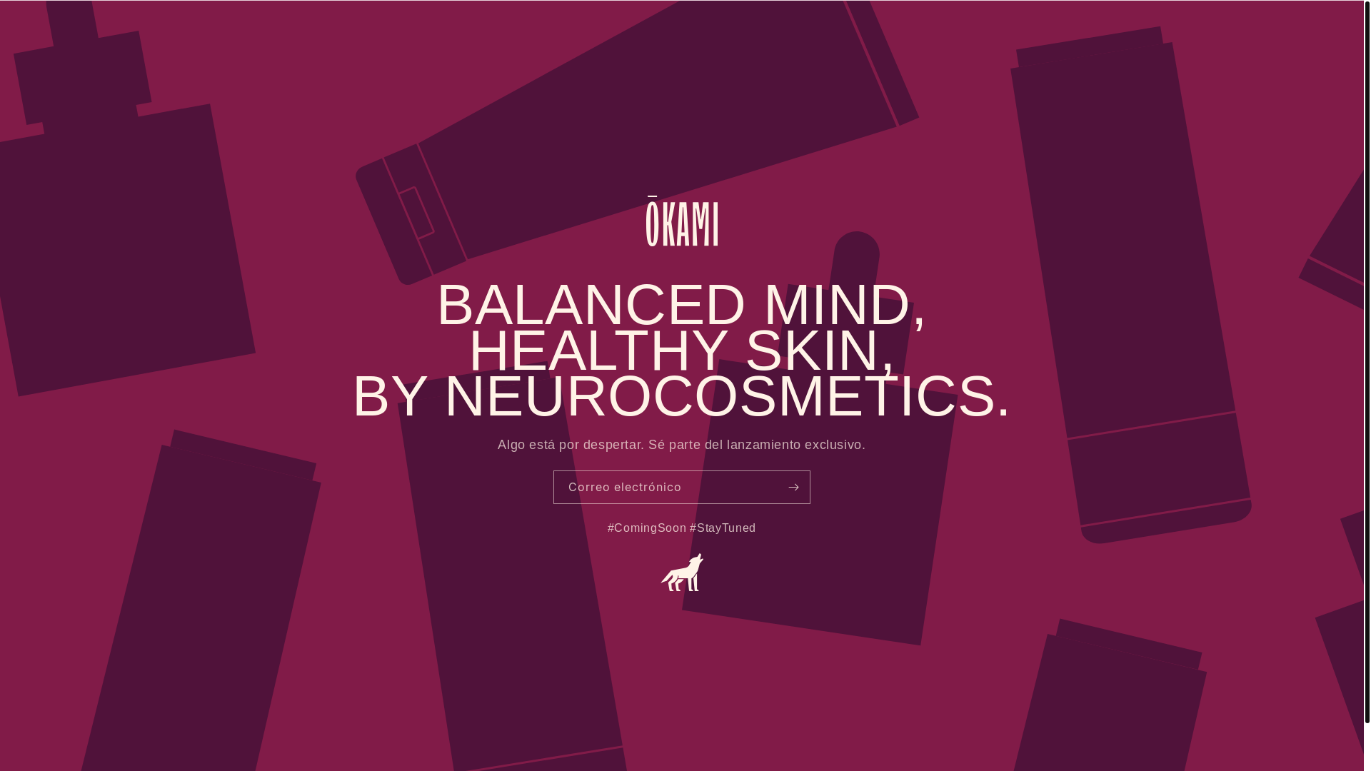 website screenshot of https://okamiskincare.cl/