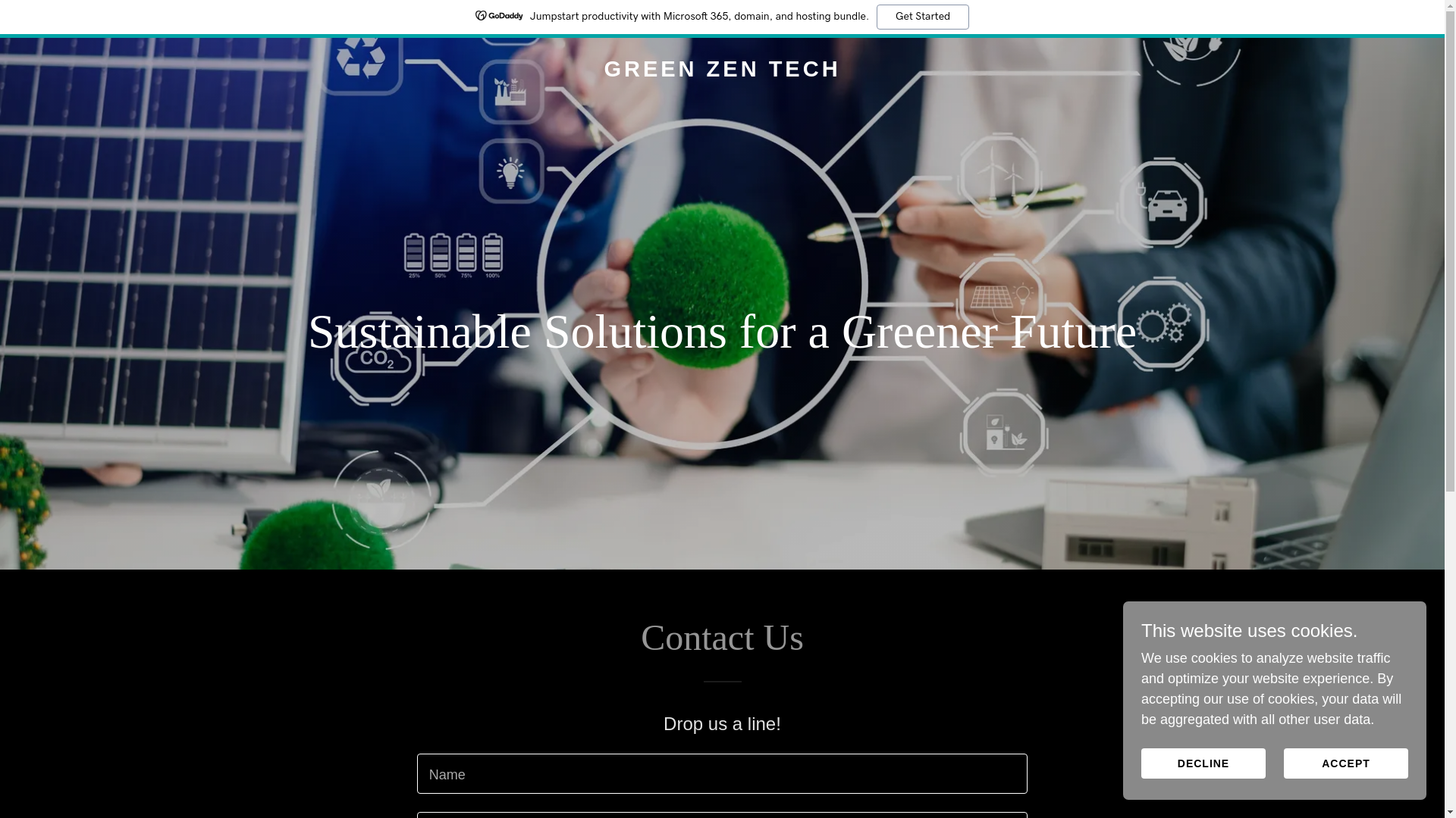 website screenshot of https://greenzen-tech.com/