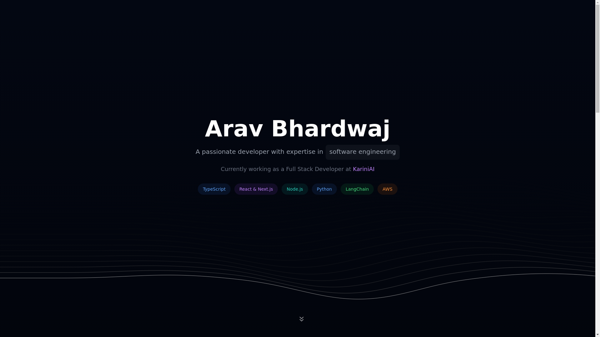 website screenshot of https://aravbhardwaj.pages.dev/