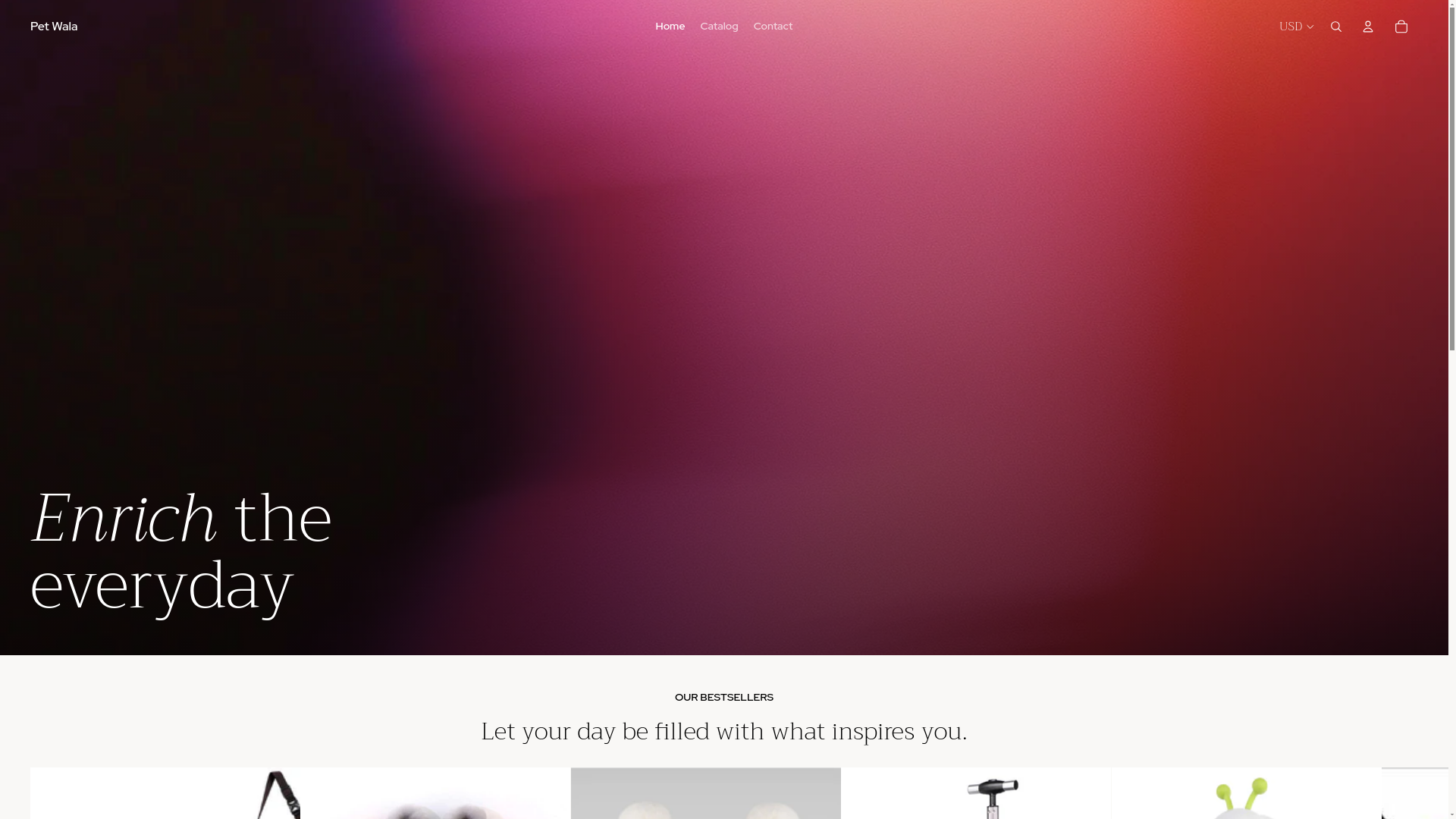 website screenshot of https://petwala.online/