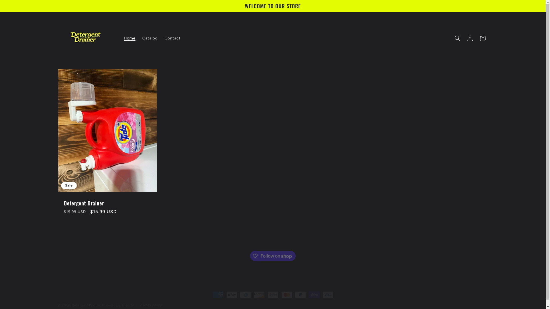 website screenshot of https://detergentdrainer.com/