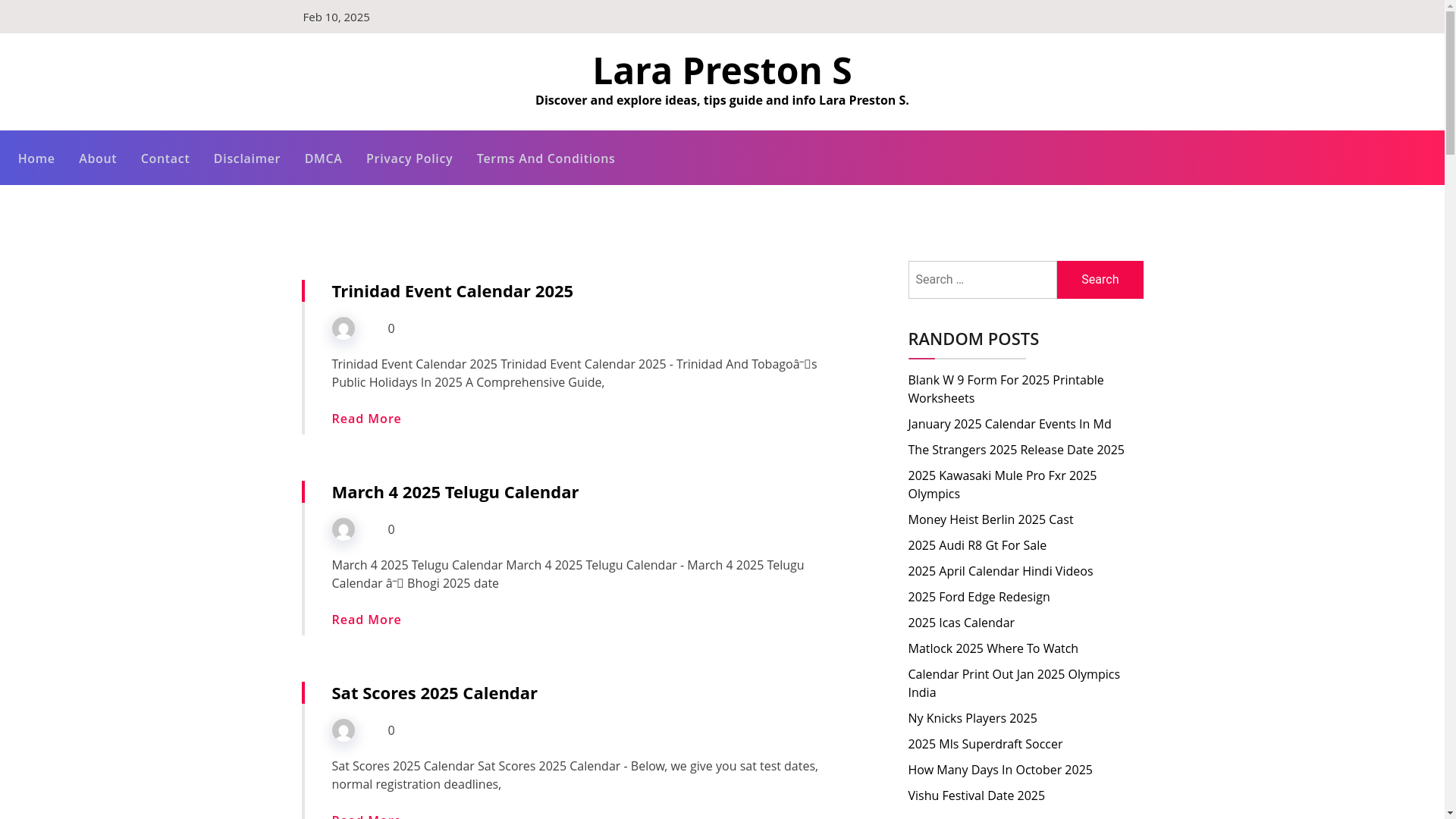 website screenshot of https://laraprestons.pages.dev/