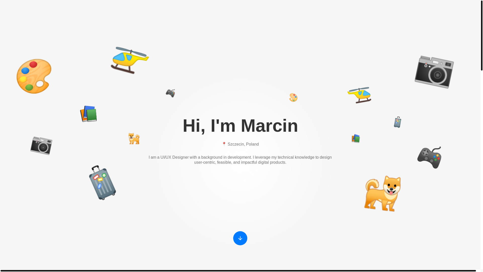 website screenshot of https://marcinbiadala.com/