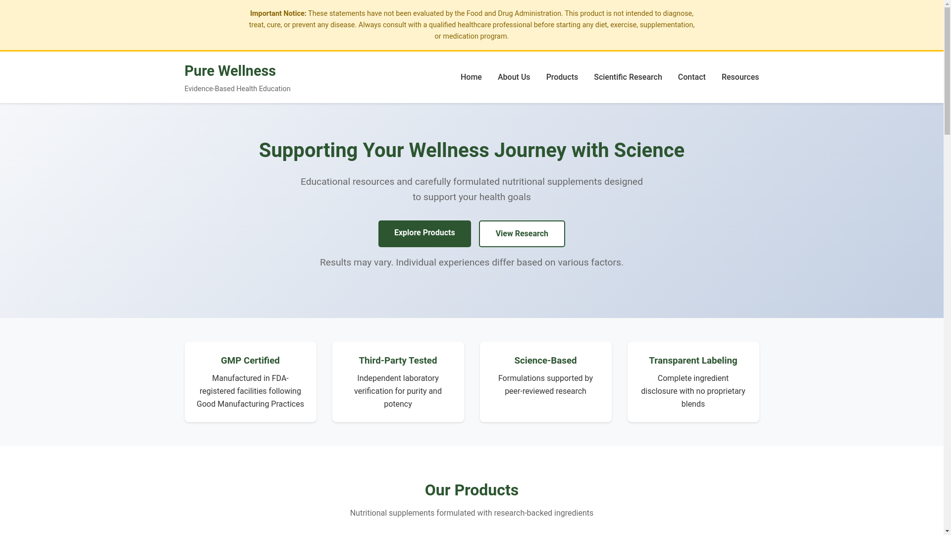 website screenshot of https://womangreenfit.pages.dev/