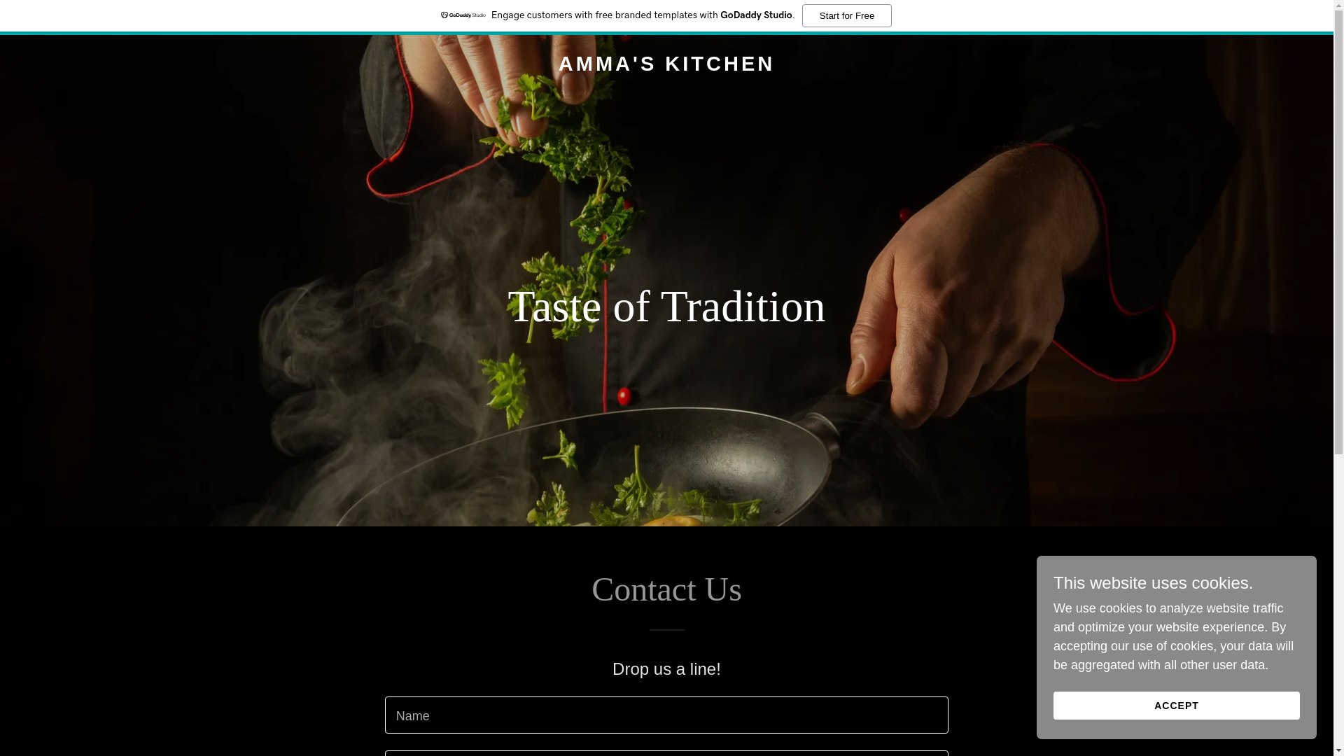 website screenshot of https://ammaskitchenfrisco.com/