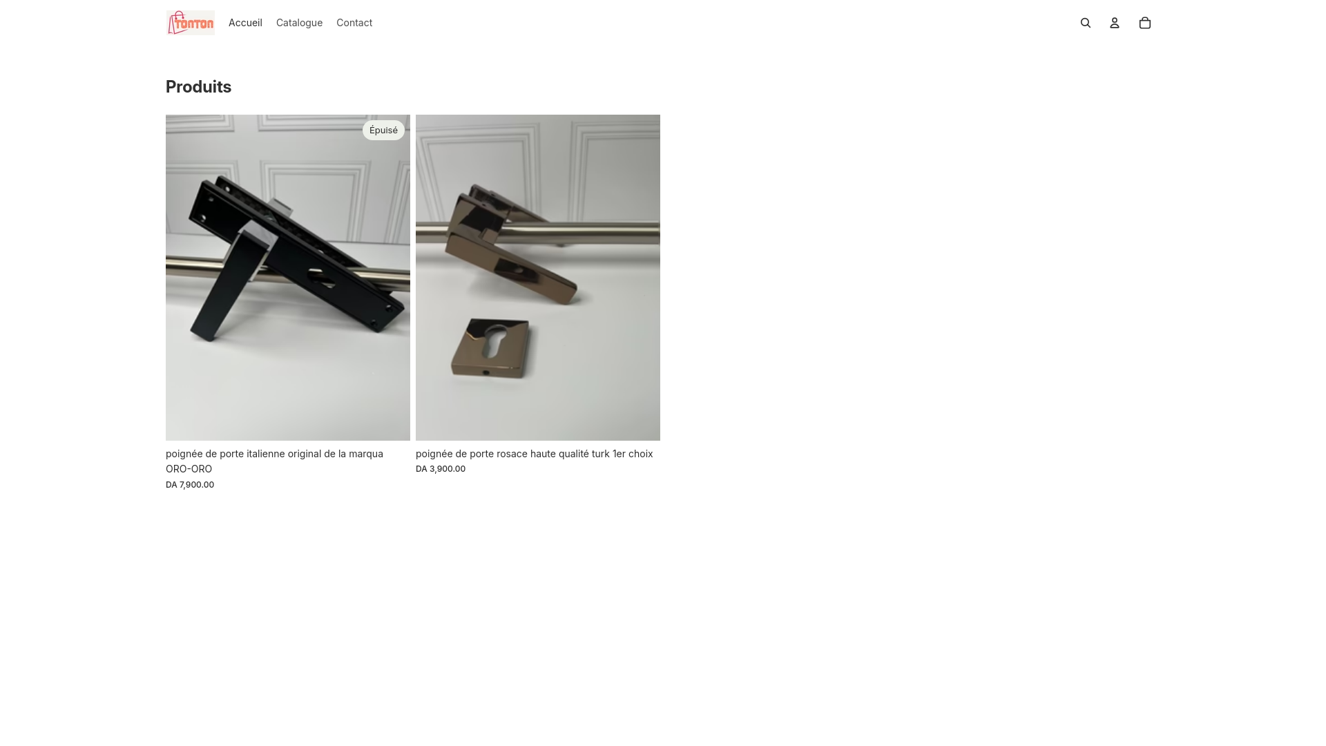website screenshot of https://tontonstore.online/