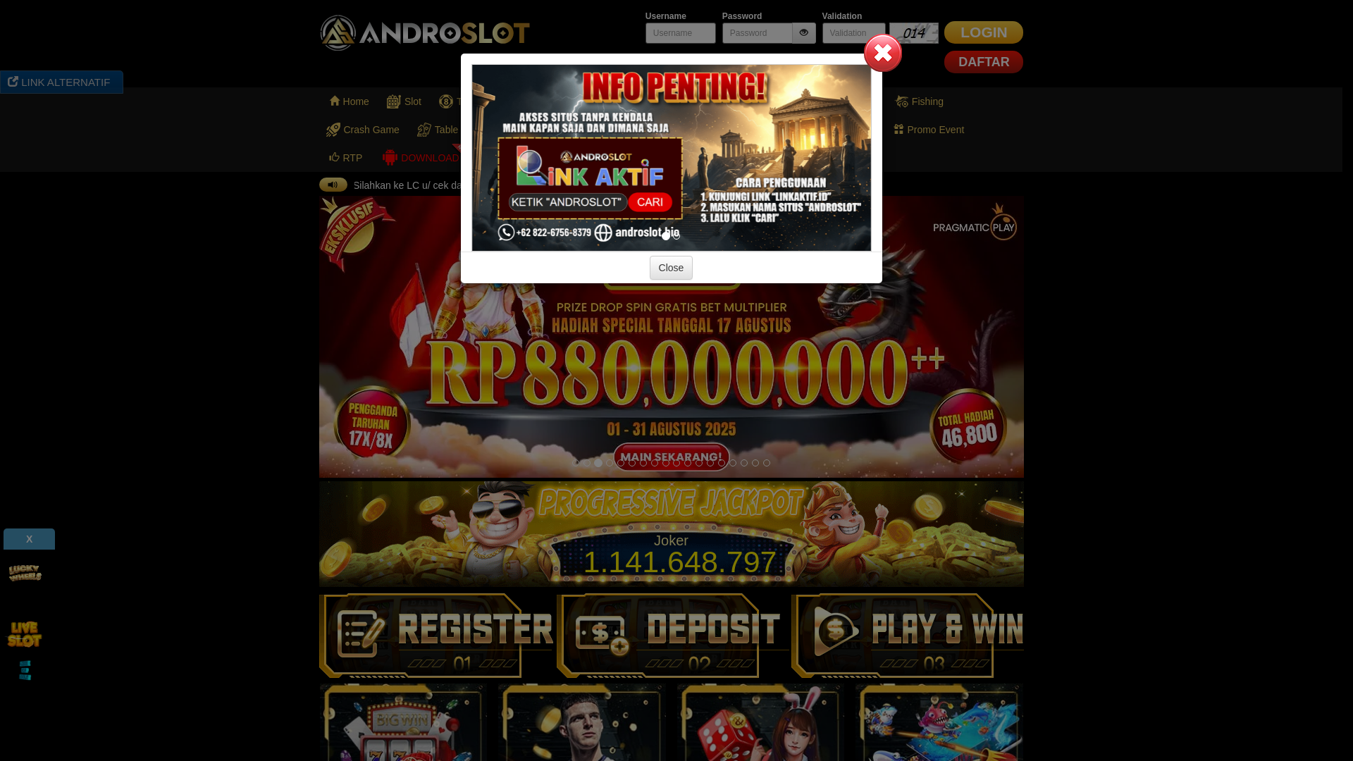 website screenshot of https://androresmi.asia/