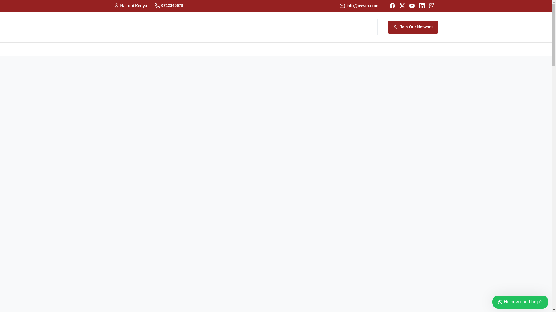 website screenshot of https://onevoice.ke/