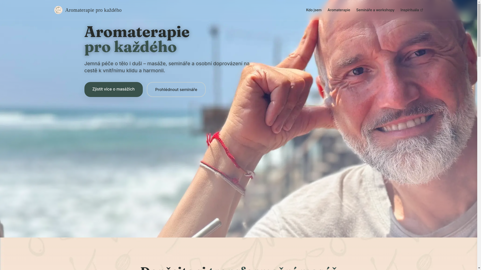 website screenshot of https://aromaterapie-pro-kazdeho-website-bva.pages.dev/