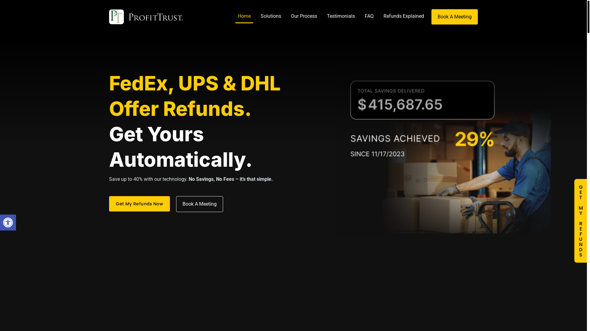 website screenshot of https://reachprofittrust.com/