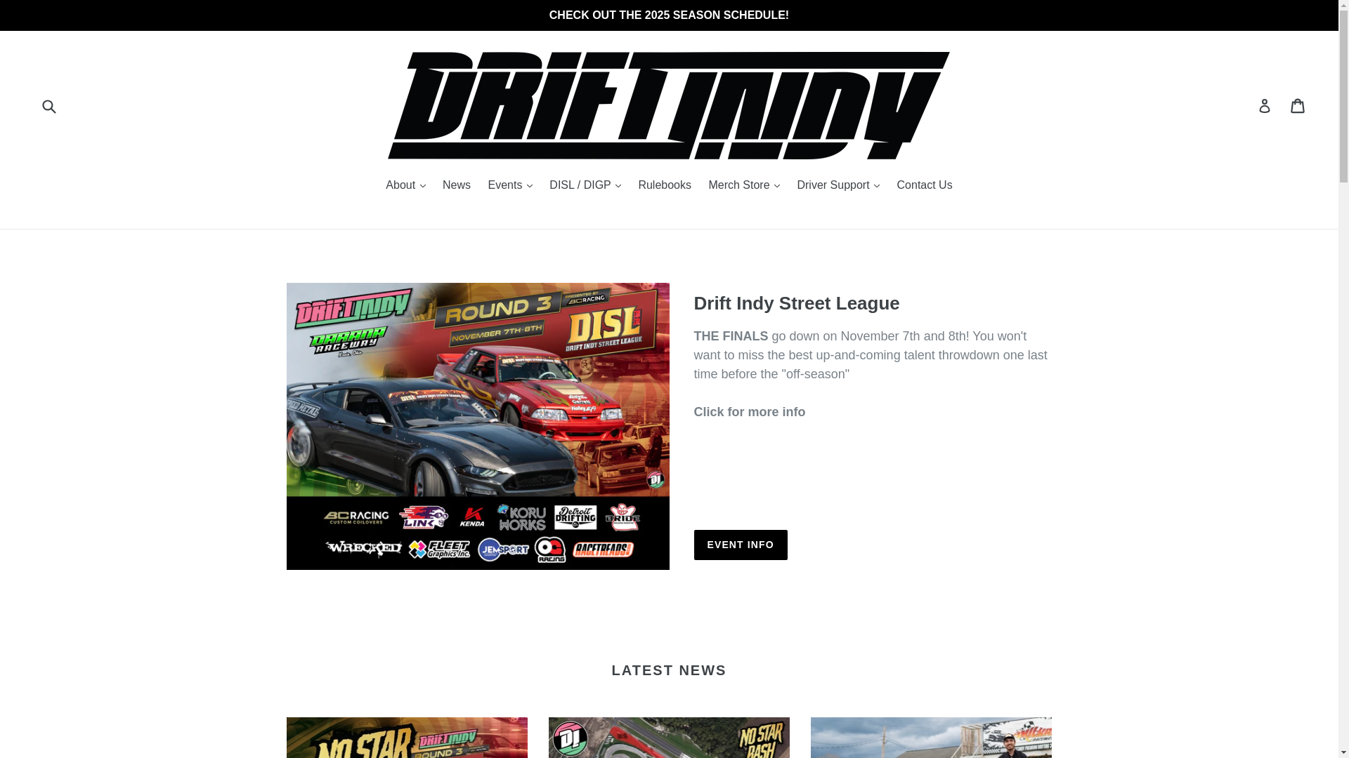 website screenshot of https://driftindy.info/