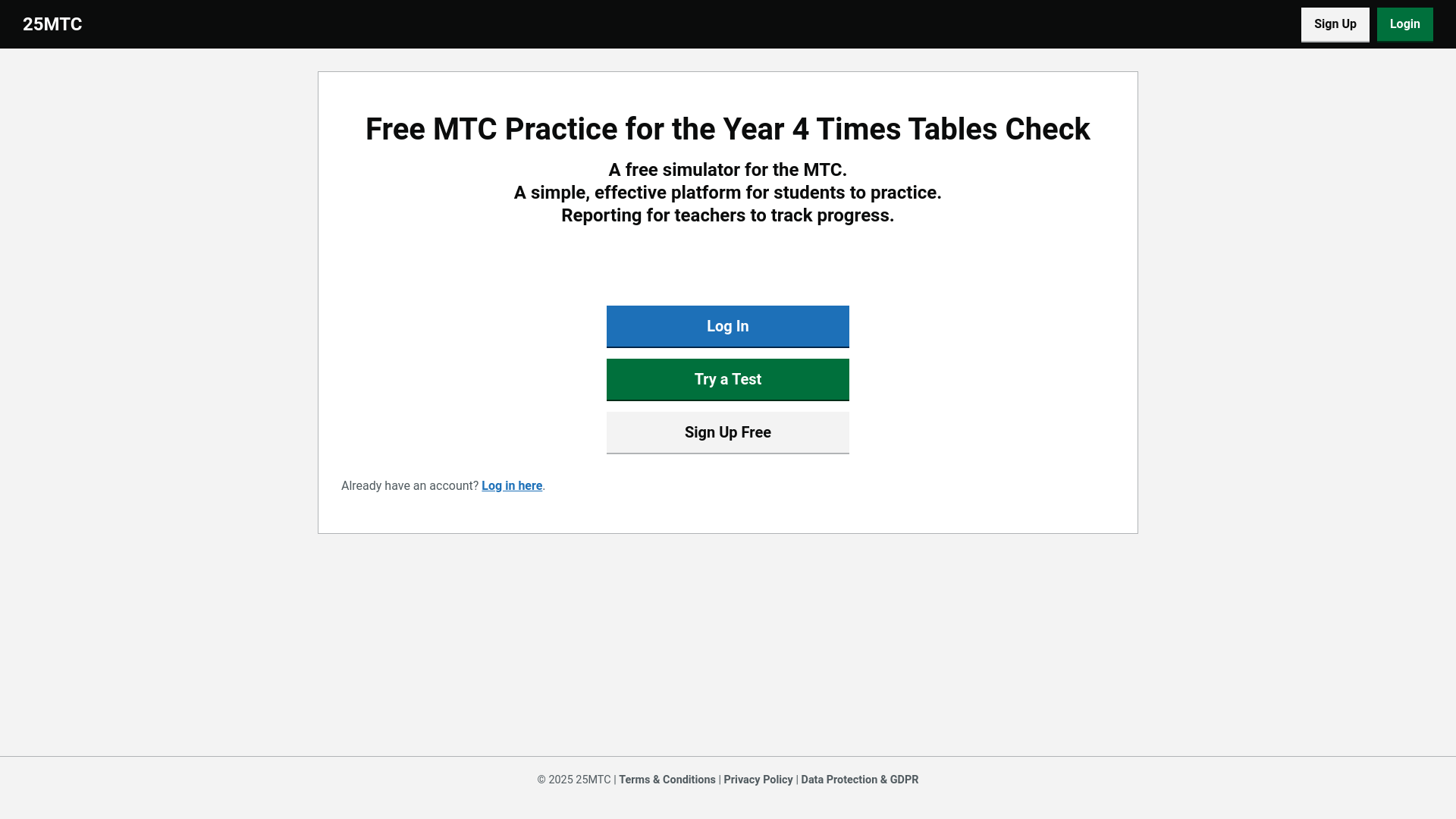 website screenshot of https://www.25mtc.com/