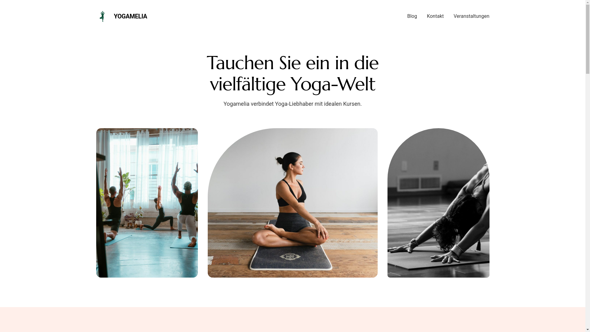 website screenshot of https://yoga-amelia.de/