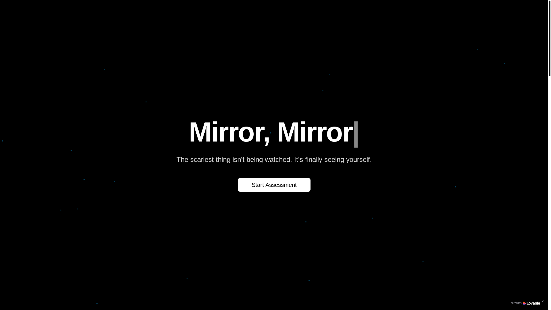 website screenshot of https://mirrorshadowself.tech/