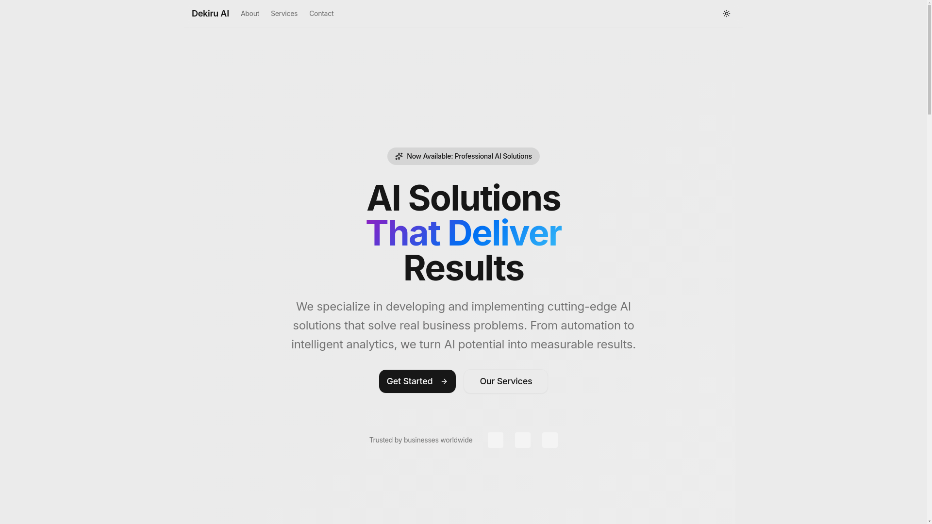 website screenshot of https://dekiruai.dev/