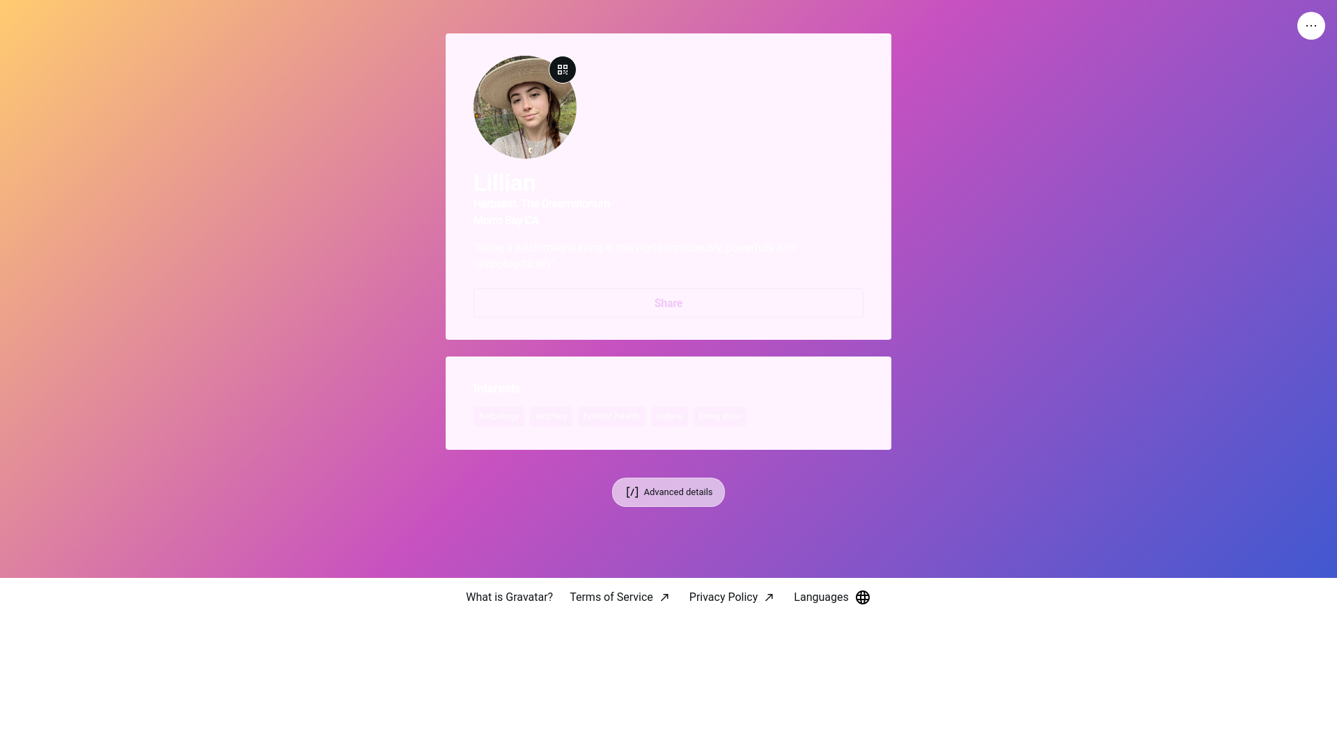 website screenshot of https://lillianplants.life/