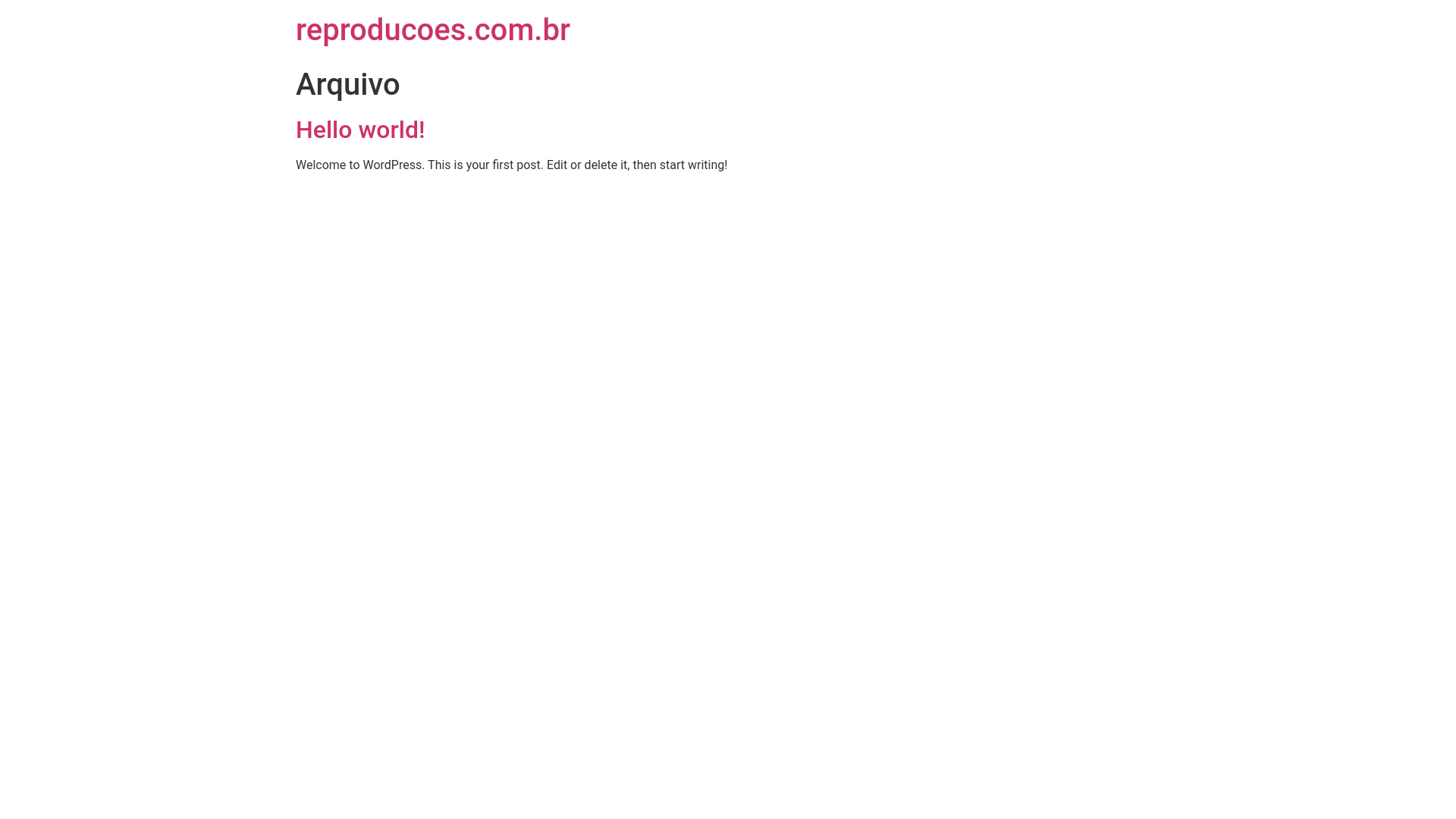 website screenshot of https://reproducoes.com.br/