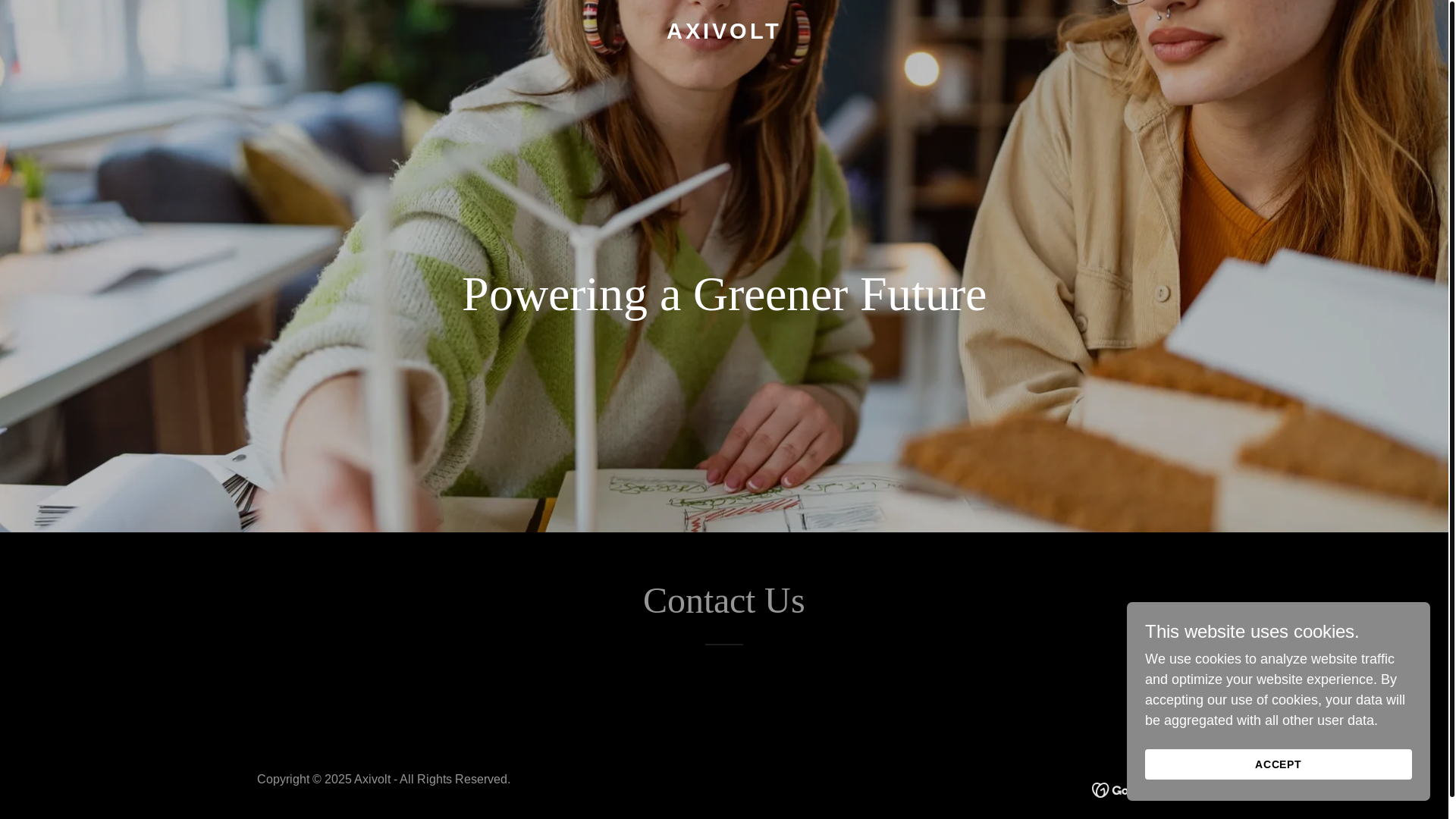 website screenshot of https://axivolt.in/