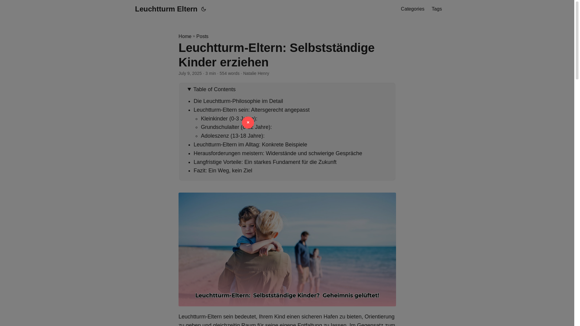 website screenshot of https://leuchtturm-eltern.pages.dev/