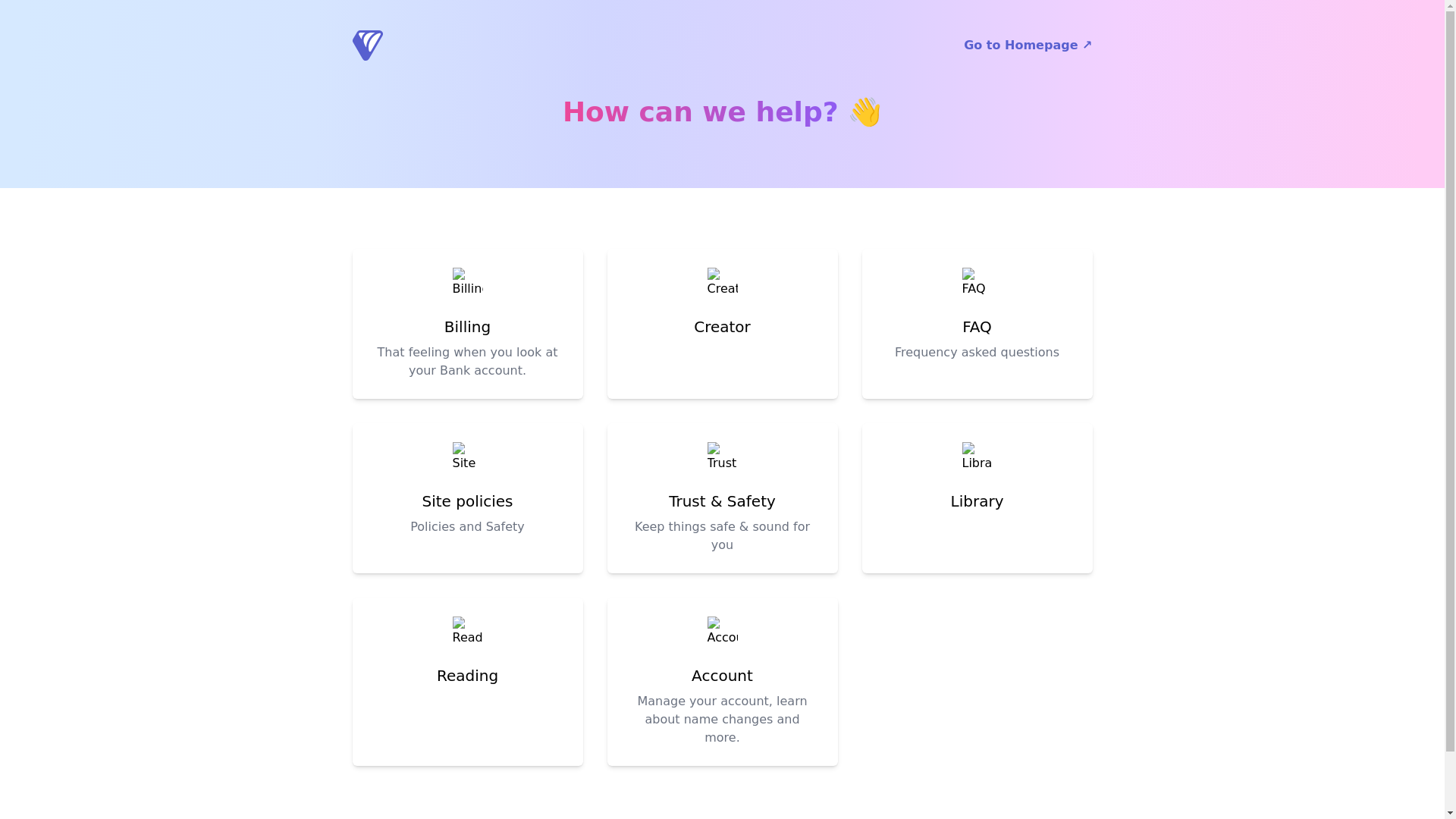 website screenshot of https://verbals-helpcenter-2av.pages.dev/