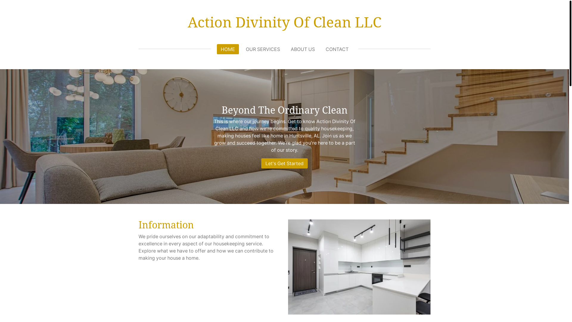 website screenshot of https://actiondivinityofcleanllc.com/