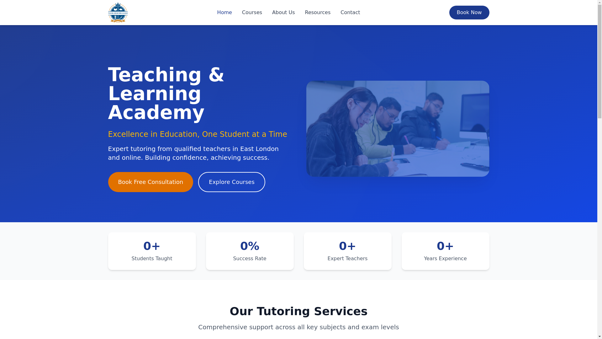 website screenshot of https://teaching-learning-academy.pages.dev/