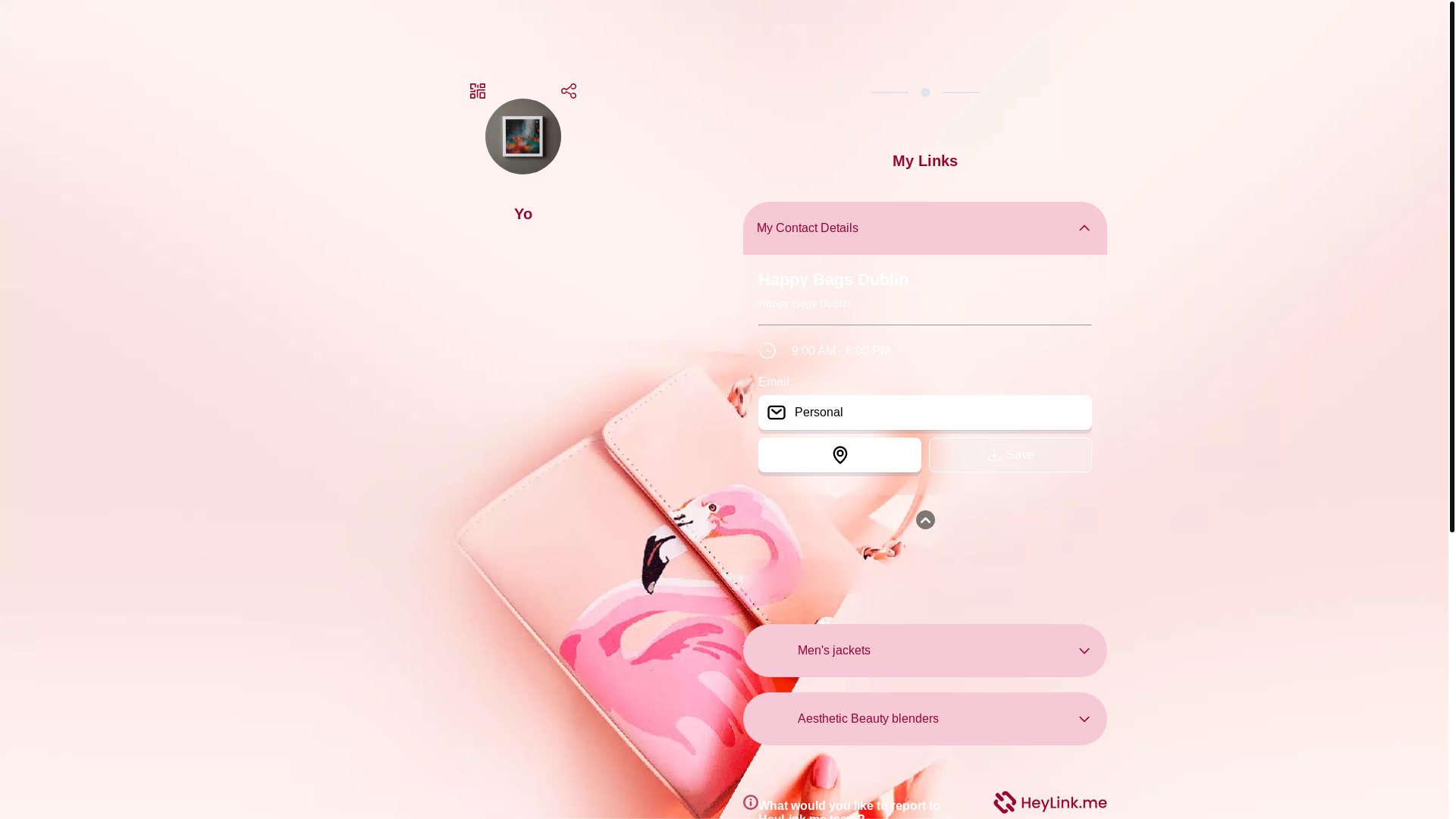 website screenshot of https://happybagsdub.link/