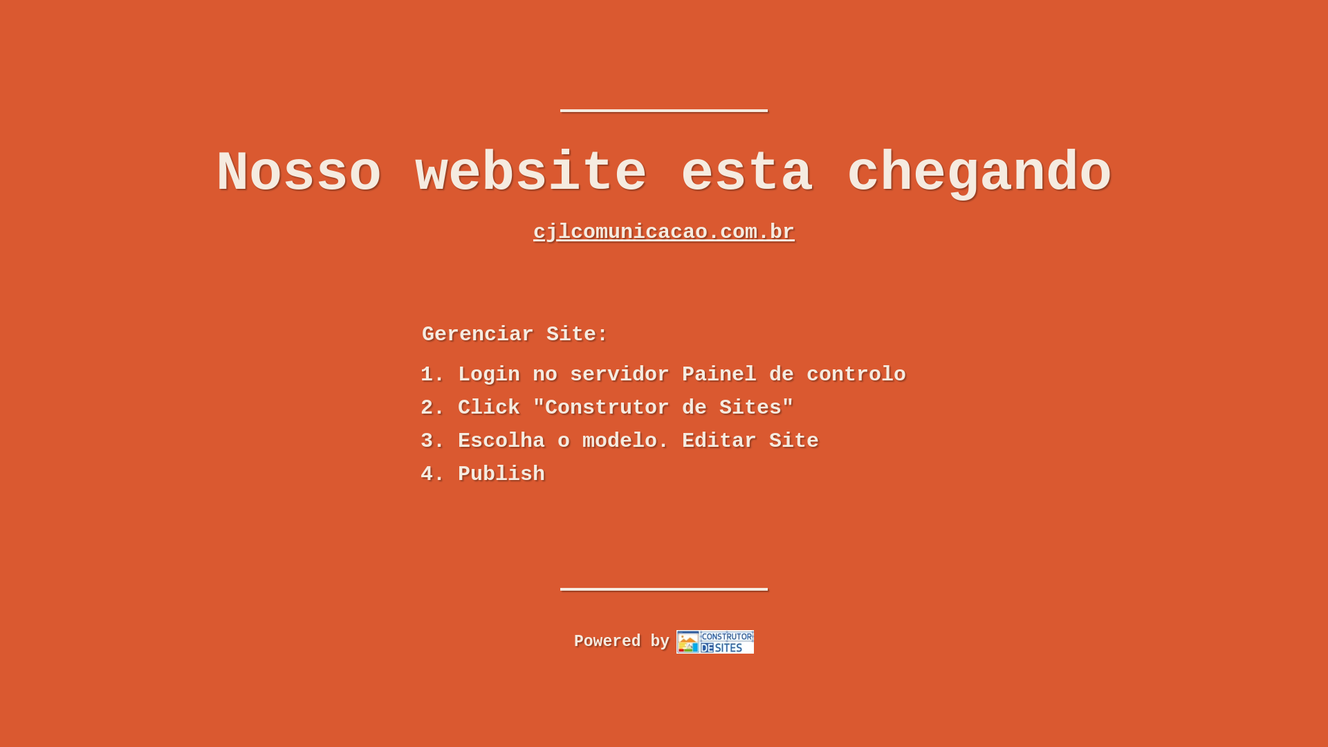 website screenshot of https://cjlcomunicacao.com.br