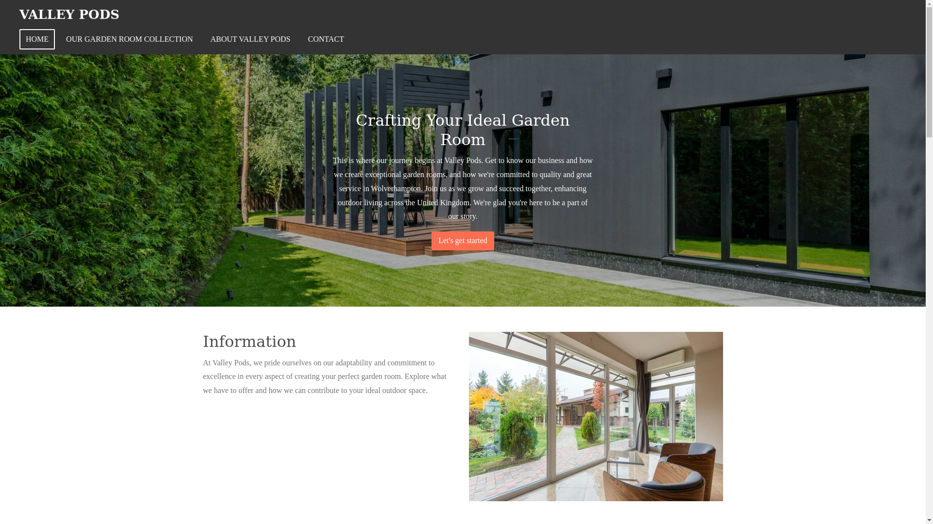 website screenshot of https://valley-pods.com/