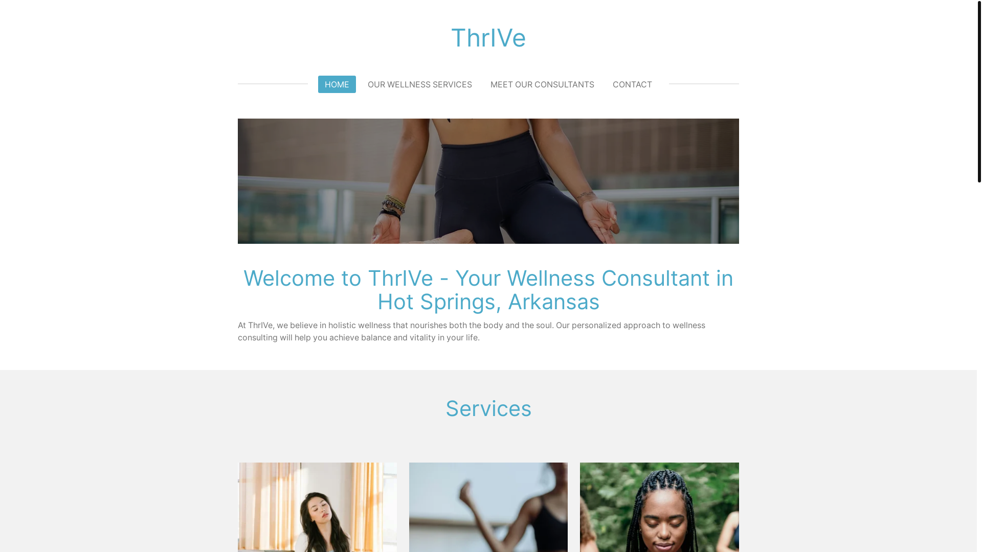 website screenshot of https://thriveivhydrationandwellness.com/