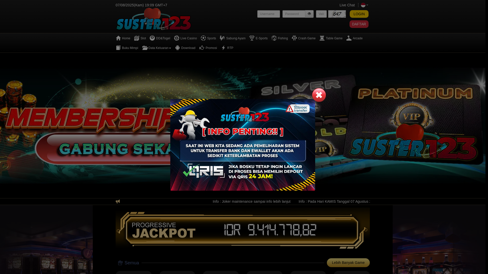 website screenshot of https://bonussuster123.com/