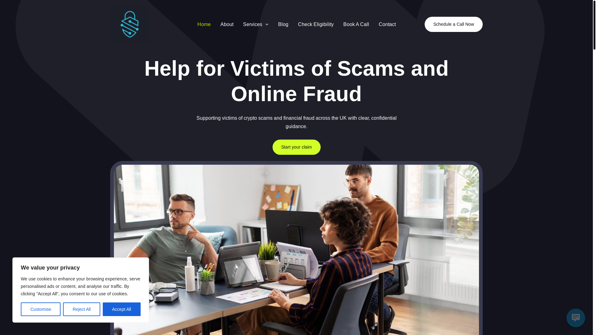 website screenshot of https://safehavenrecovery.co.uk/