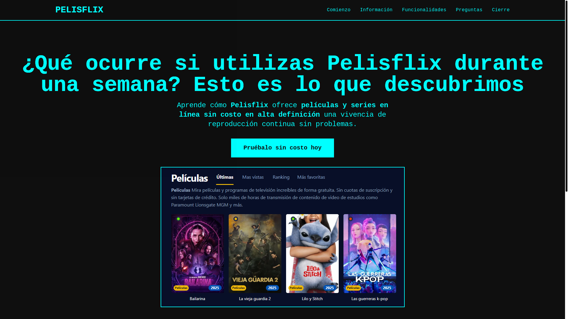 website screenshot of https://pelisflix-ajnl.pages.dev/
