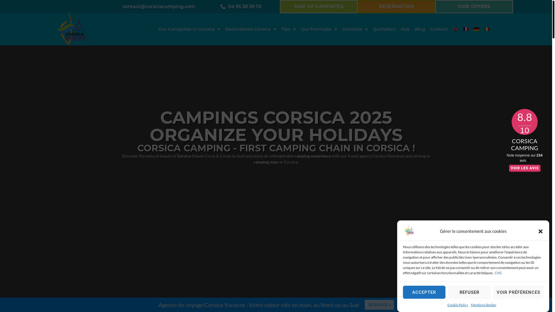 website screenshot of https://kamperen-corsica.nl/
