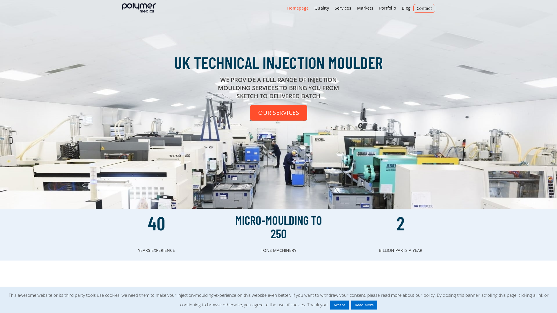 website screenshot of https://polymermedics.world/