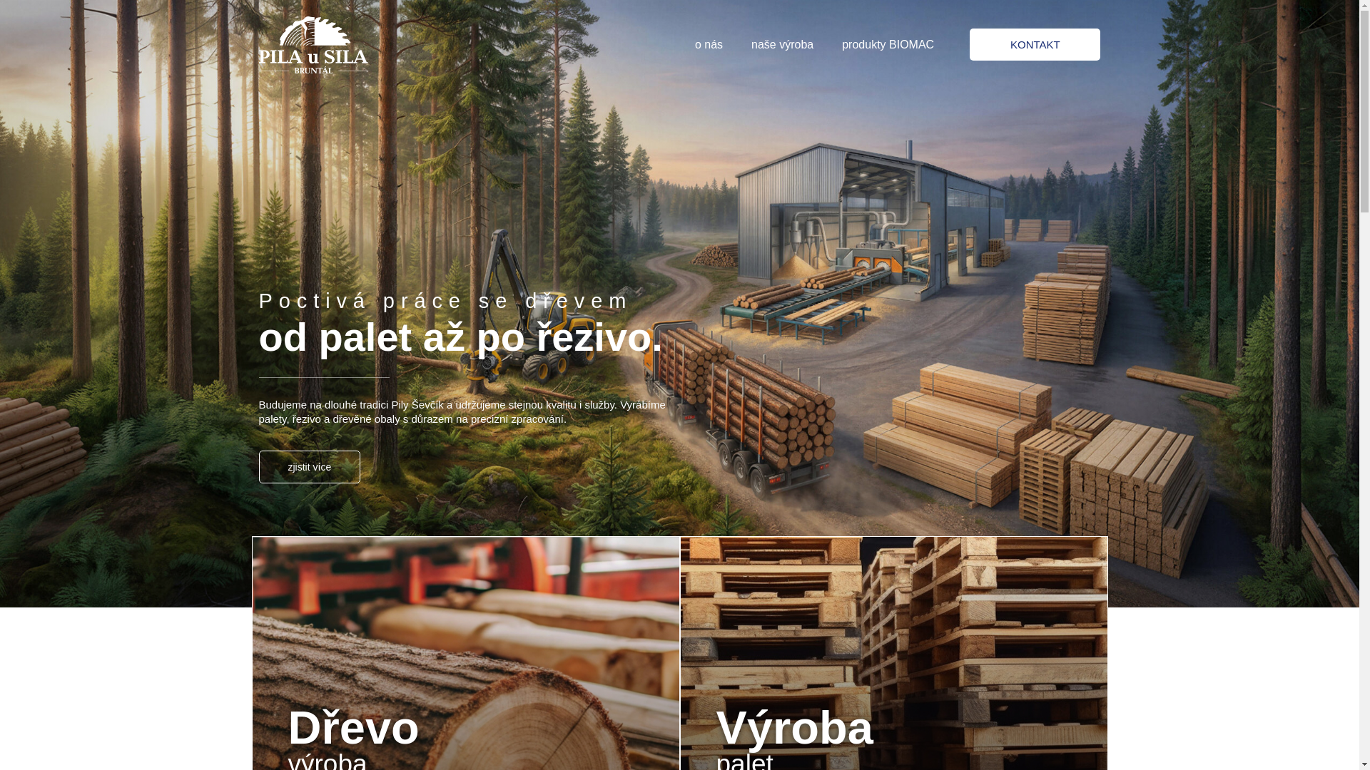 website screenshot of https://pilausila.cz/