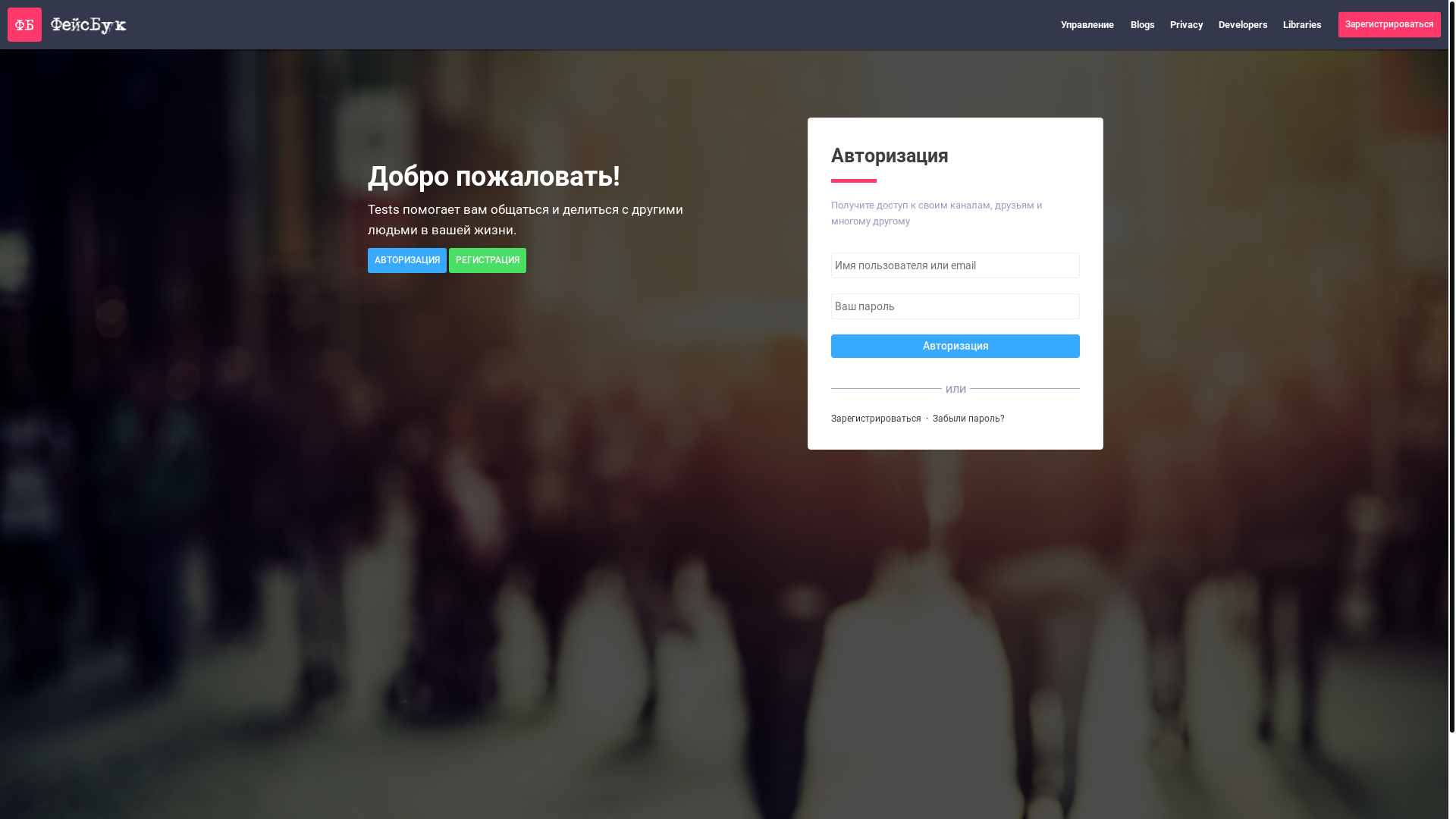 website screenshot of https://facebyk.ru/