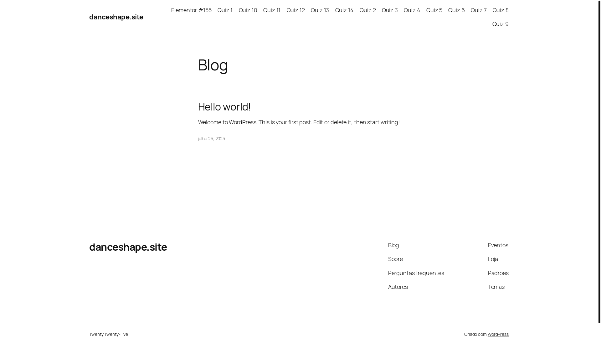 website screenshot of https://danceshape.site/