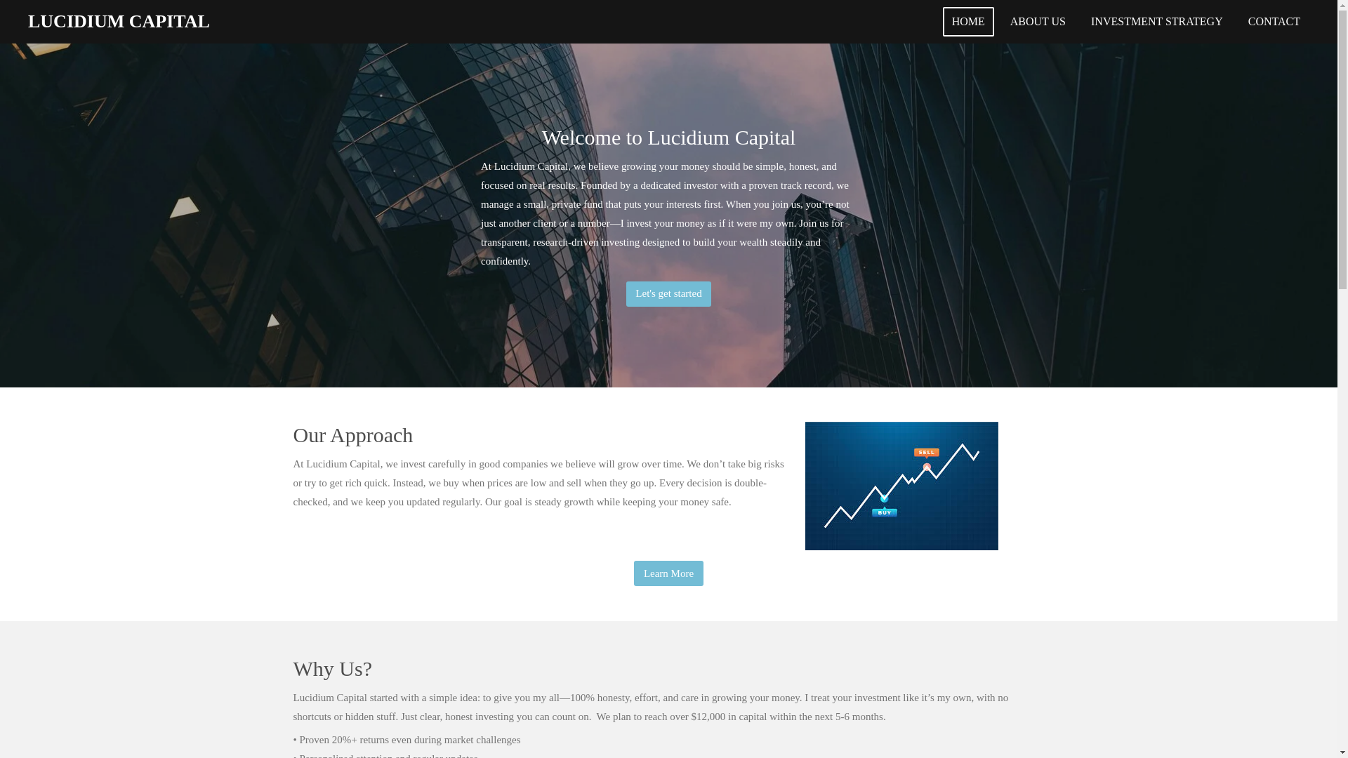website screenshot of https://lucidiumcapital.com/
