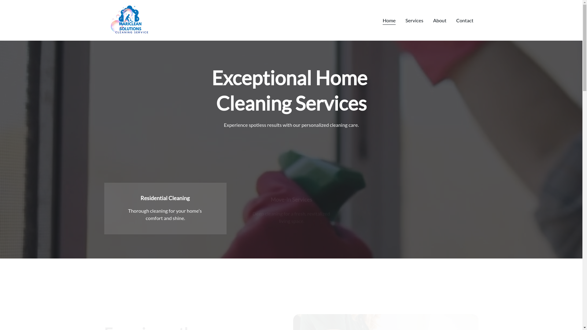 website screenshot of https://maricleansolutions.com/
