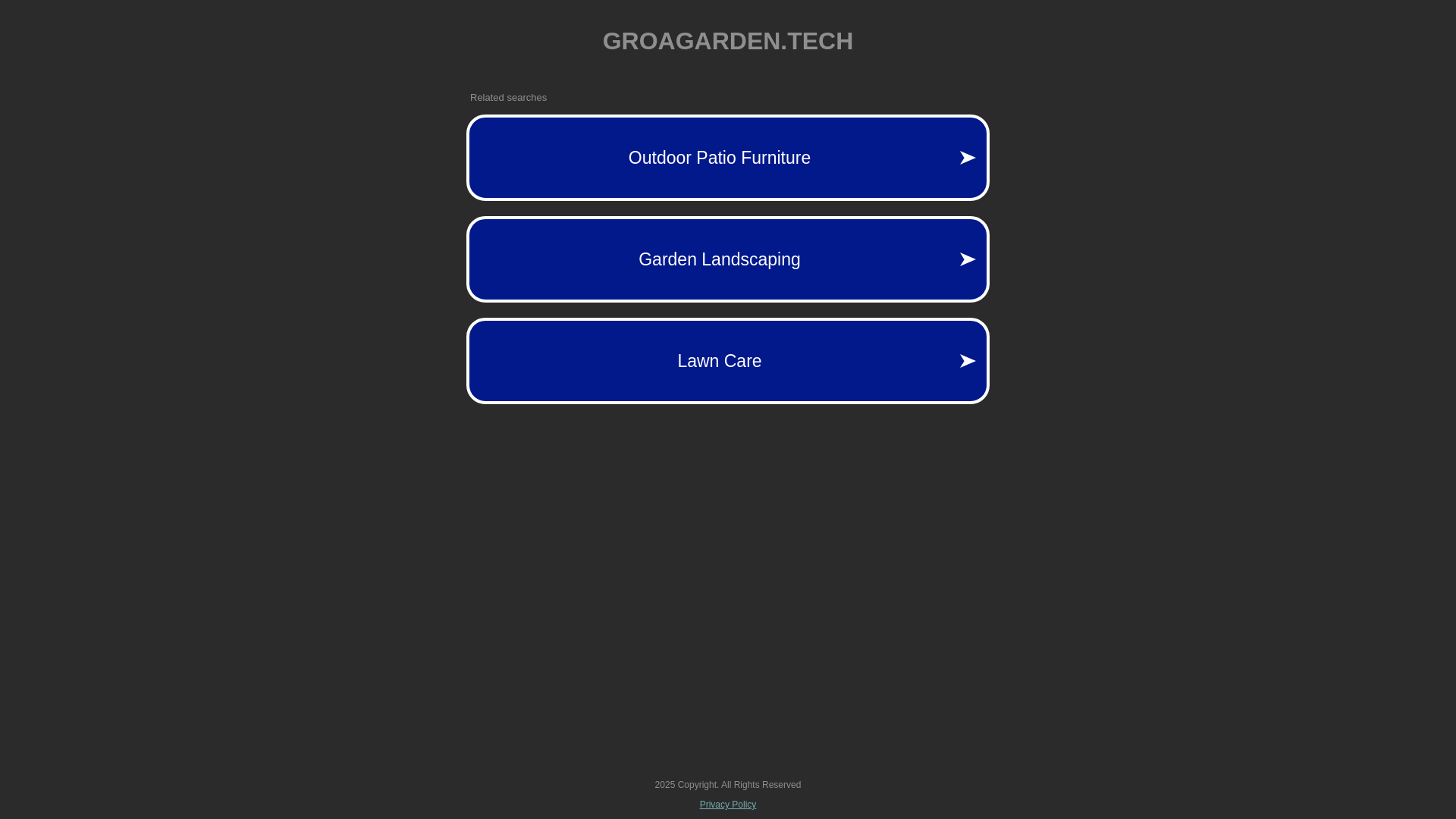 website screenshot of https://groagarden.tech/