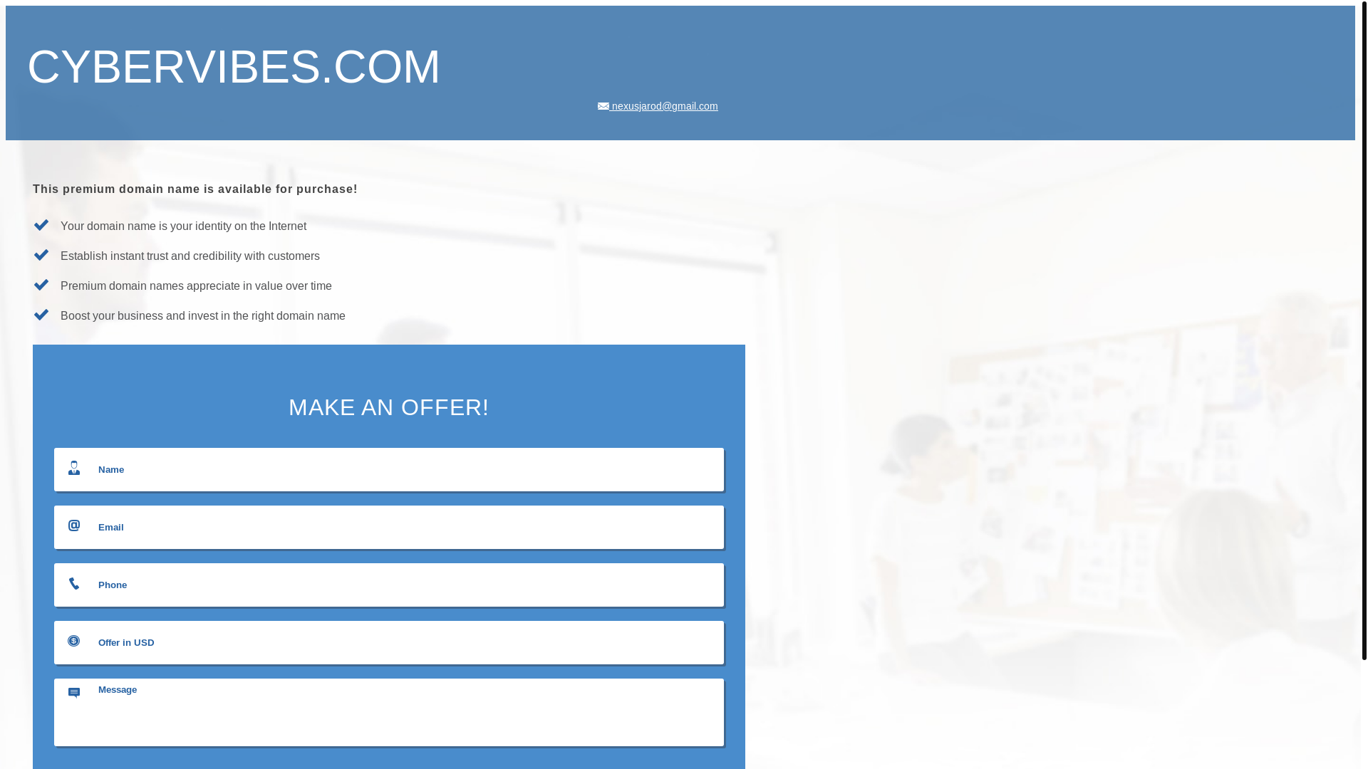 website screenshot of https://cybervibes.com/